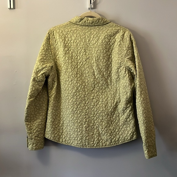 Ariat Embroidered Chartreuse Jacket Green Yellow with Brown Stitching Size M - Picture 6 of 13